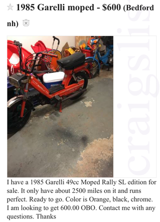 Illustration for article titled 1985 Garelli Rally SL - The Oppositelock Review